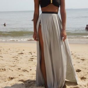 Urban Outfitters Ecoté Maxi Skirt Double Slit